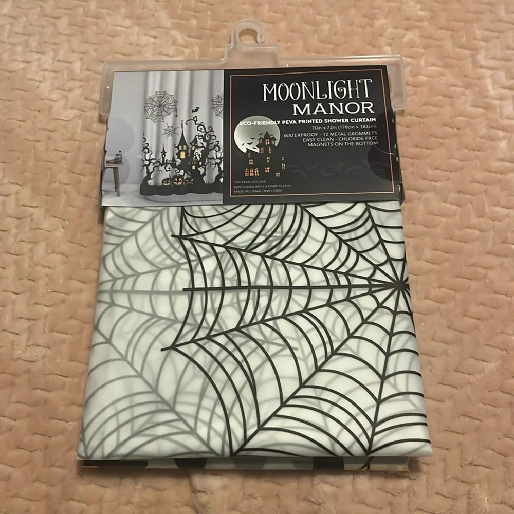 Moonlight Manor Halloween Shower Curtain